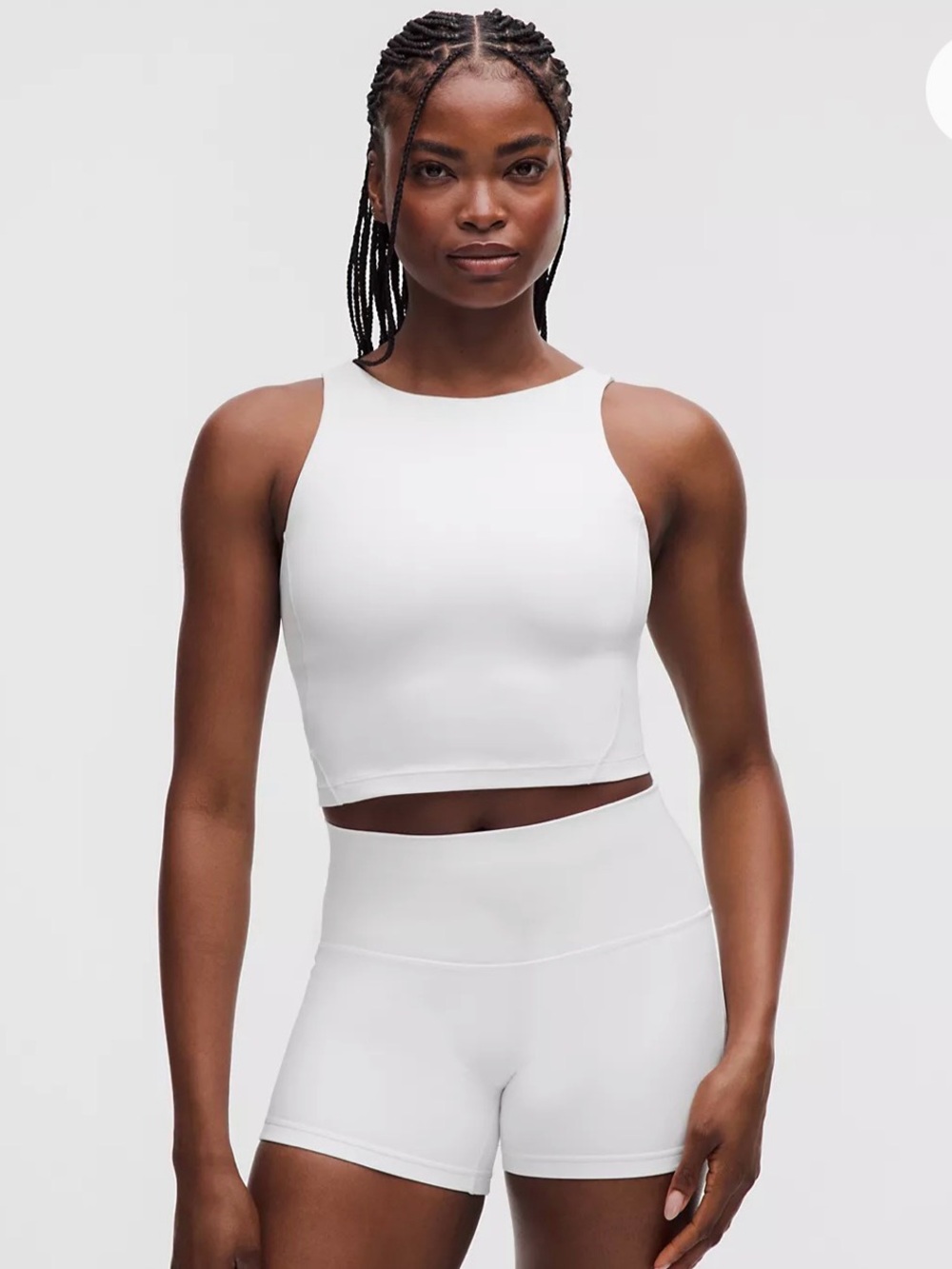 lululemon athletica White High-Neck Cropped Tank